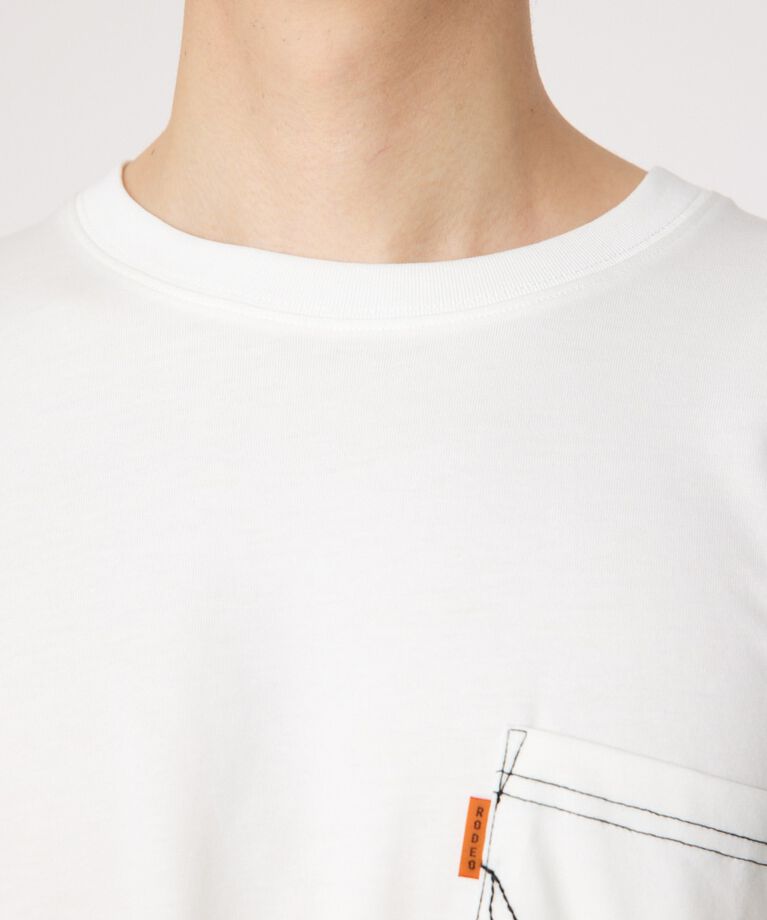 RODEO CROWNS「メンズ デニムパッチTシャツ」|Tシャツ・カットソー|