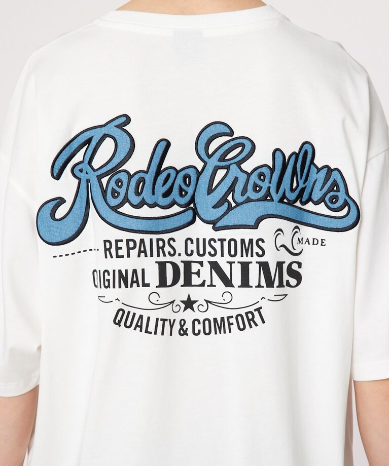 RODEO CROWNS「メンズ デニムパッチTシャツ」|Tシャツ・カットソー|
