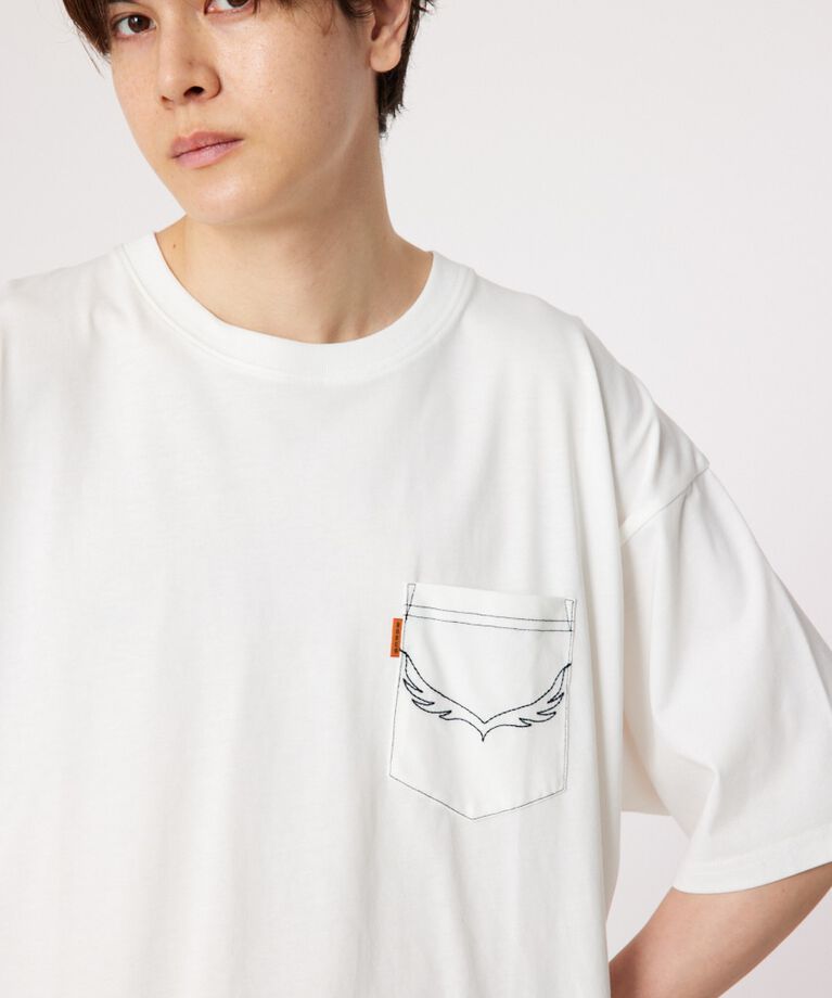 RODEO CROWNS「メンズ デニムパッチTシャツ」|Tシャツ・カットソー|