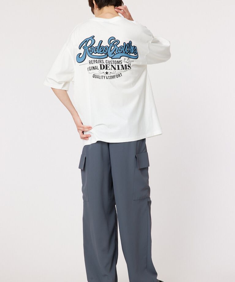 RODEO CROWNS「メンズ デニムパッチTシャツ」|Tシャツ・カットソー|