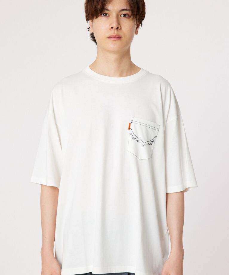 RODEO CROWNS「メンズ デニムパッチTシャツ」|Tシャツ・カットソー|