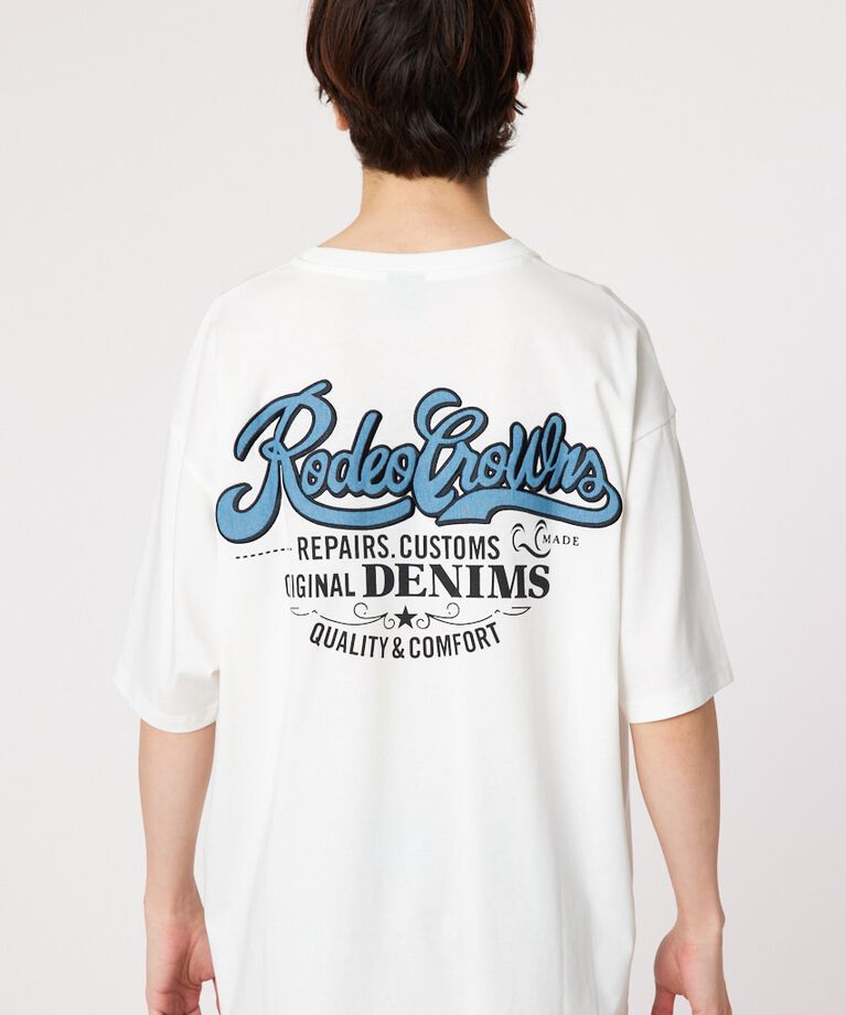 RODEO CROWNS「メンズ デニムパッチTシャツ」|Tシャツ・カットソー|