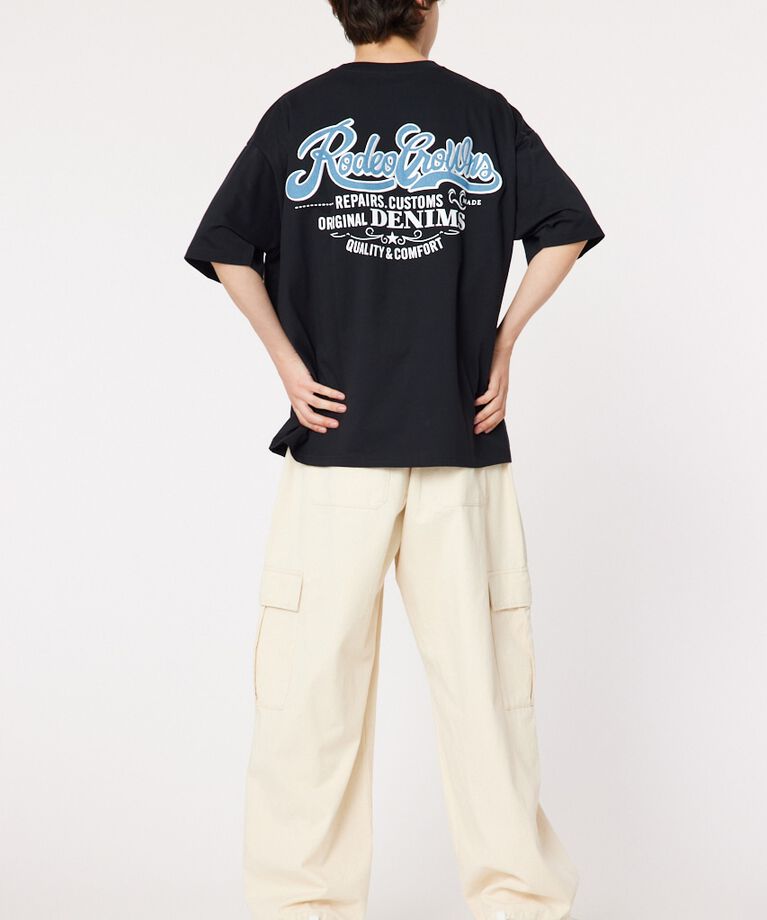 RODEO CROWNS「メンズ デニムパッチTシャツ」|Tシャツ・カットソー|