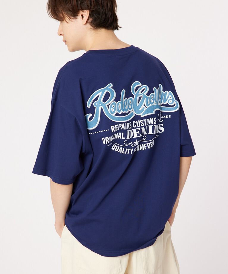 RODEO CROWNS「メンズ デニムパッチTシャツ」|Tシャツ・カットソー|