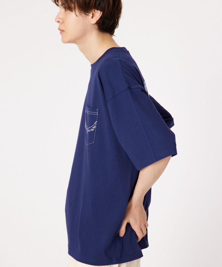RODEO CROWNS「メンズ デニムパッチTシャツ」|Tシャツ・カットソー|