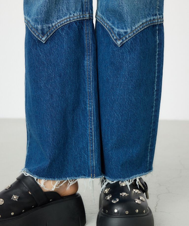 RODEO CROWNS「HEM WESTERN デニムパンツ」|デニム|