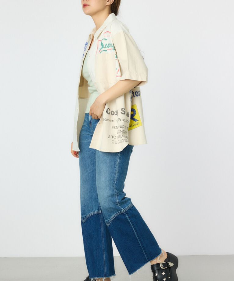 RODEO CROWNS「HEM WESTERN デニムパンツ」|デニム|