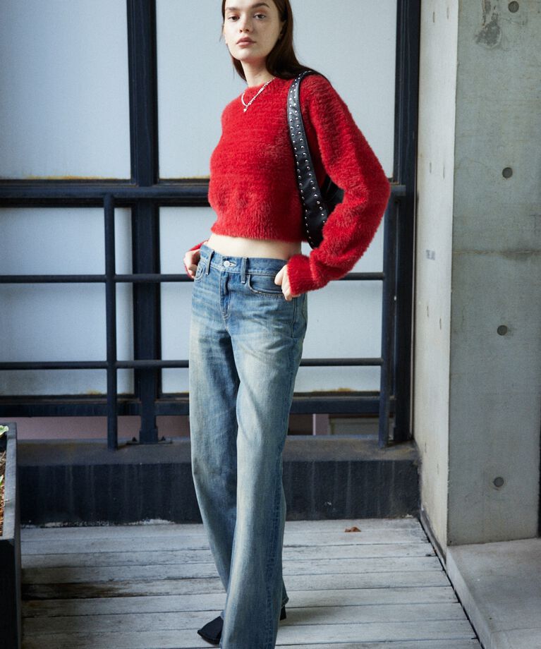 SLY「SHAGGY CREW NECK トップス」|ニット・セーター|