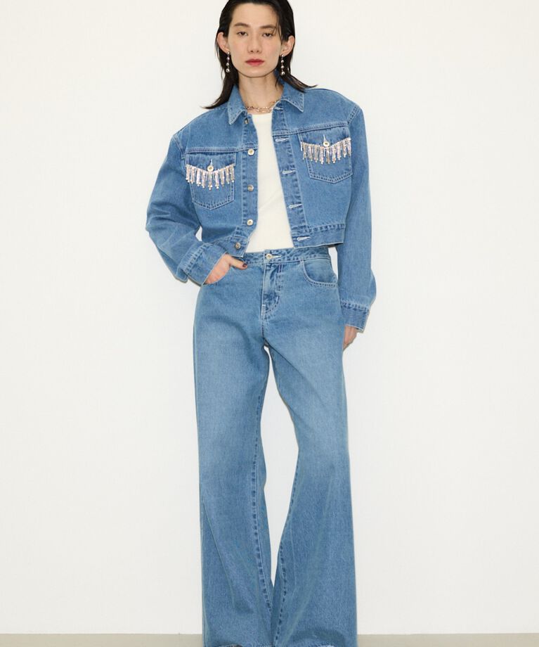 SLY「L／W LOOSE LEG PT-C」|デニム|