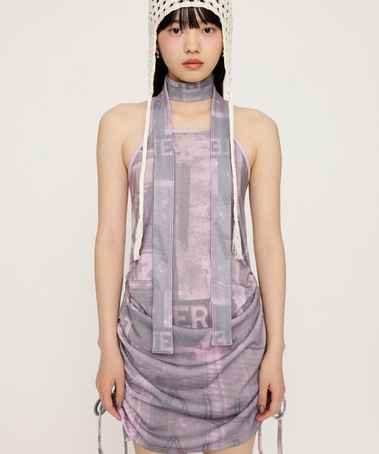 SLY「PHOTO PRINT SHIRRING ワンピース」|ワンピース|