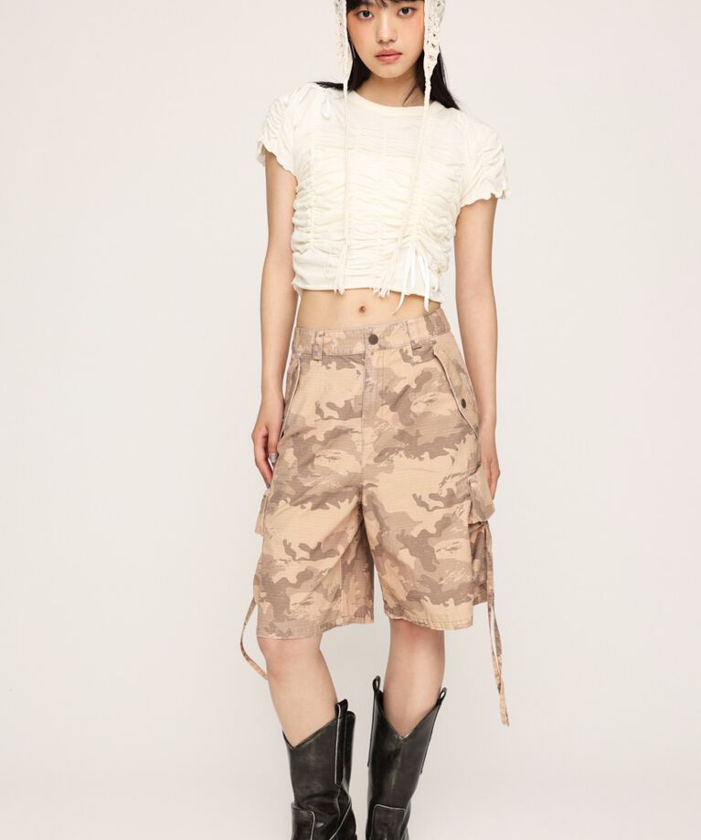SLY「DRAWSTRING GATHER トップス」|Tシャツ・カットソー|