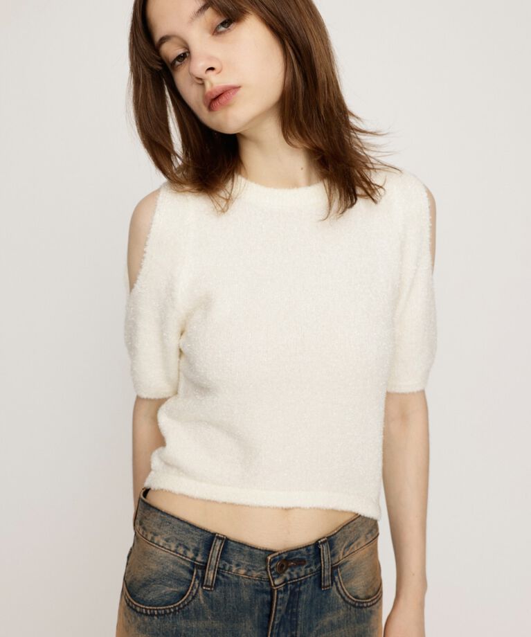 SLY「SHAGGY CUTOUT トップス」|ニット・セーター|IVOY3