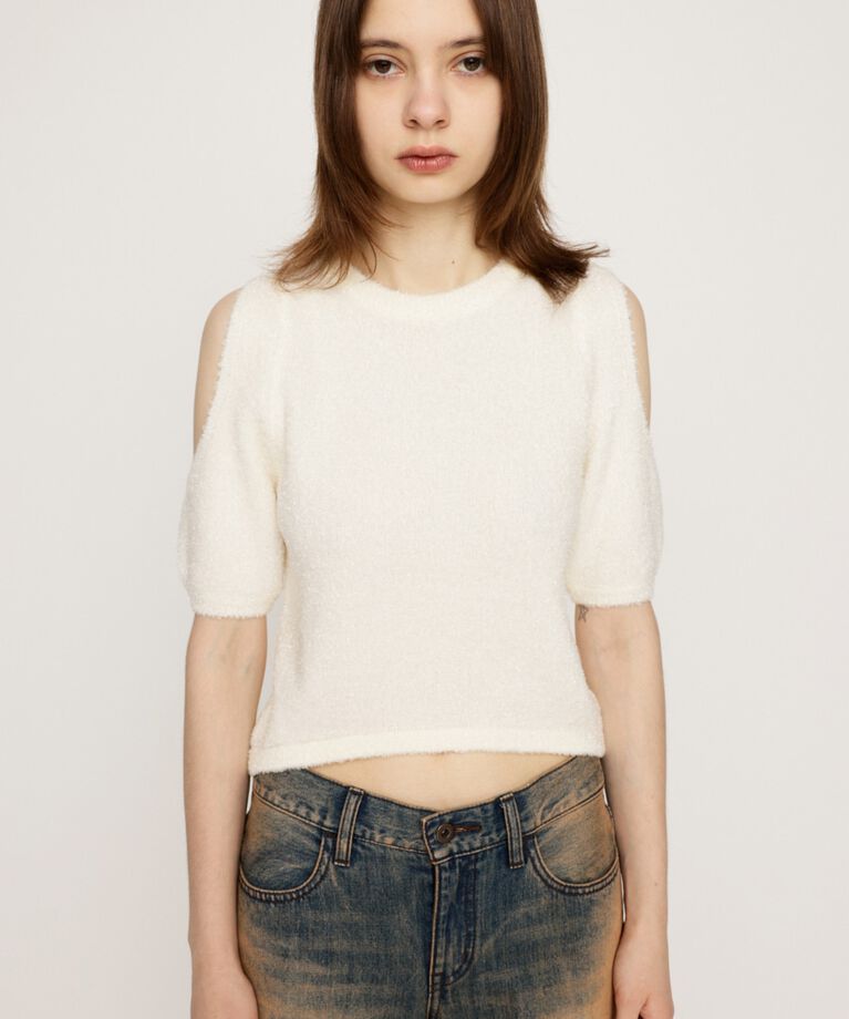 SLY「SHAGGY CUTOUT トップス」|ニット・セーター|