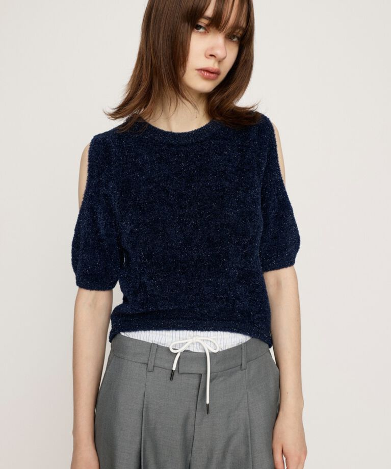 SLY「SHAGGY CUTOUT トップス」|ニット・セーター|