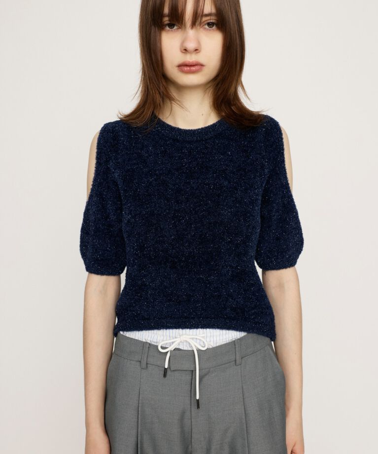 SLY「SHAGGY CUTOUT トップス」|ニット・セーター|