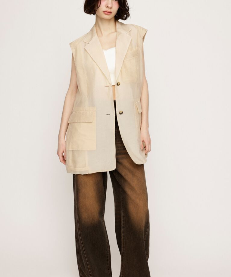 SLY「SHEER TAILOR ベスト」|ダウンベスト・ベスト|
