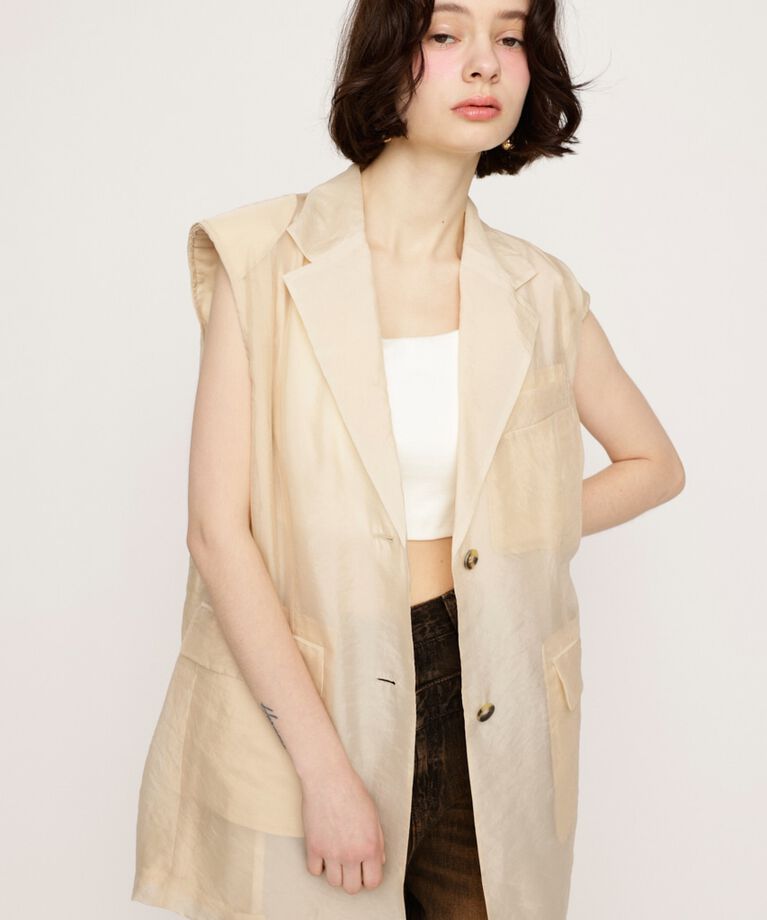 SLY「SHEER TAILOR ベスト」|ダウンベスト・ベスト|