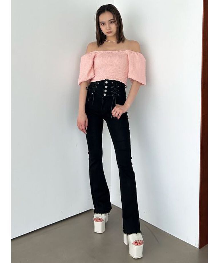 EMODA「ボリュームスリーブクロップトップ」|Tシャツ・カットソー|