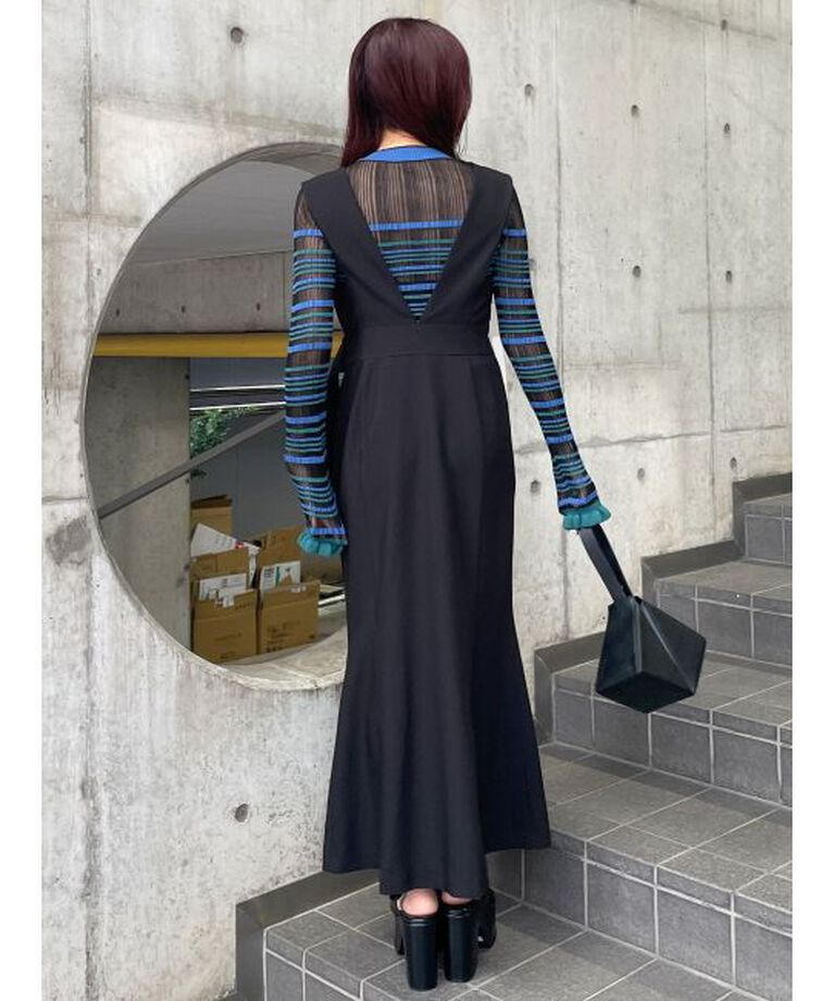 MURUA「カシュクールマーメイドジャンパースカート」|ワンピース|