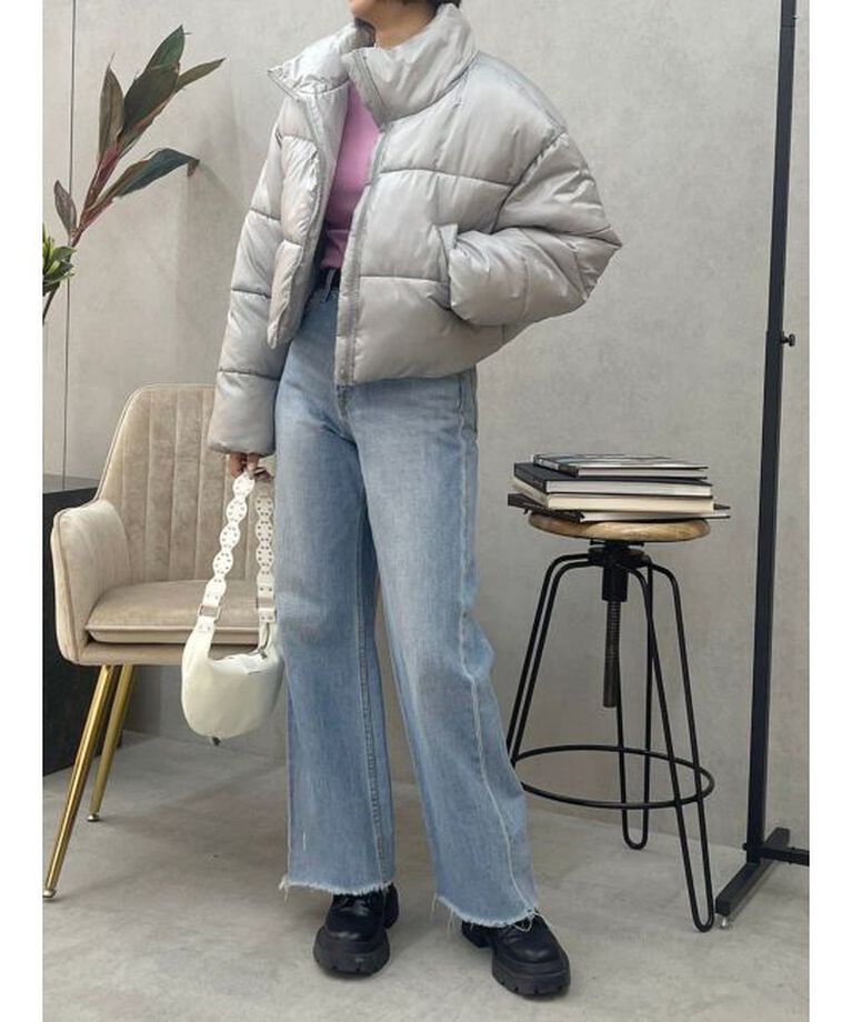 EVRIS「シンプルワイドデニムパンツ」|デニム|