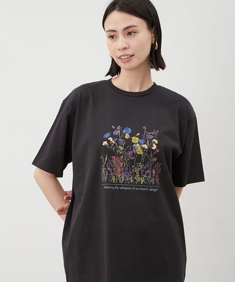 Mila Owen「フラワーモチーフプリント刺繍Tシャツ」|Tシャツ・カットソー|CGRY