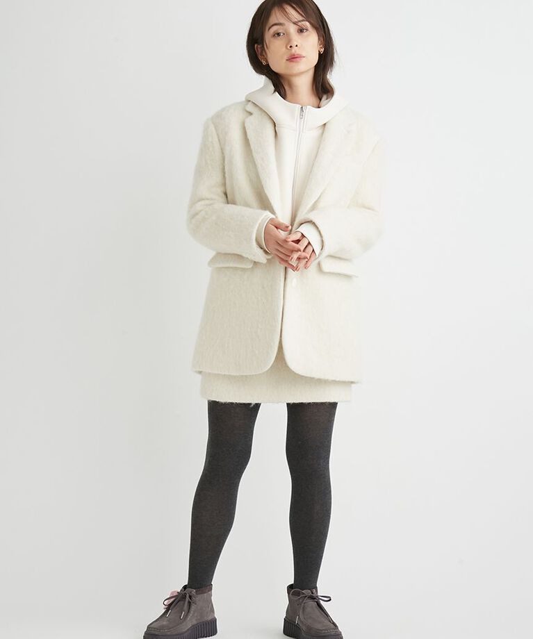 emmi atelier「ジップアップダンボールフーディー」|パーカー|