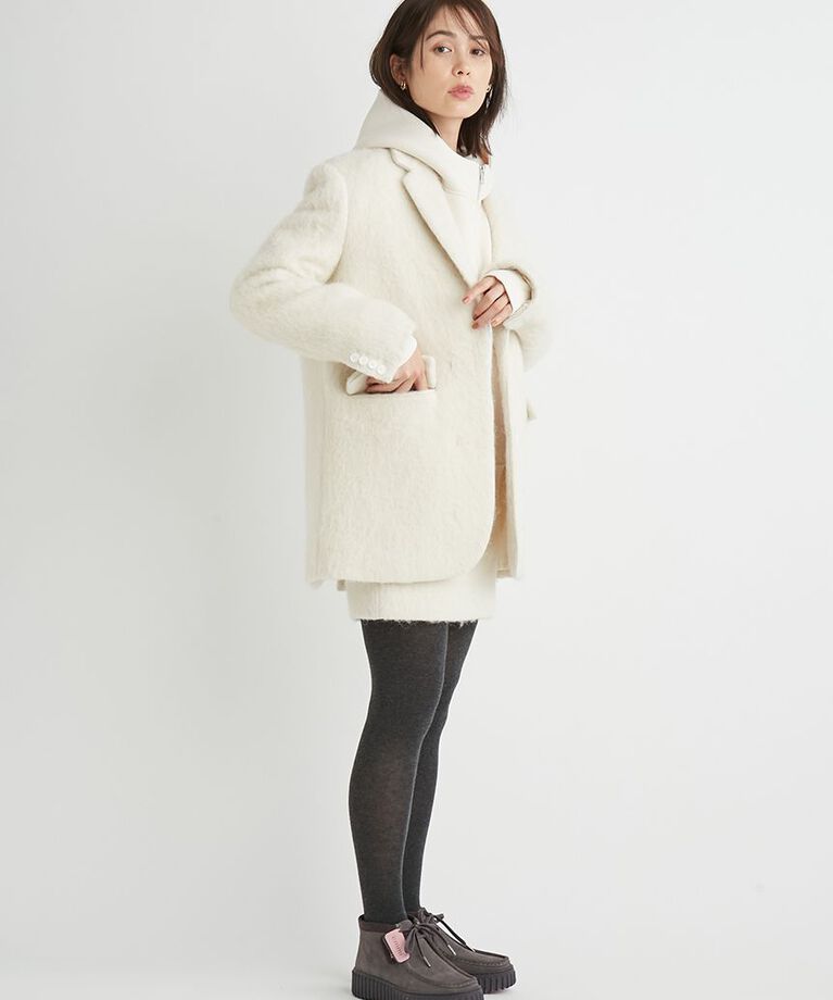 emmi atelier「ジップアップダンボールフーディー」|パーカー|