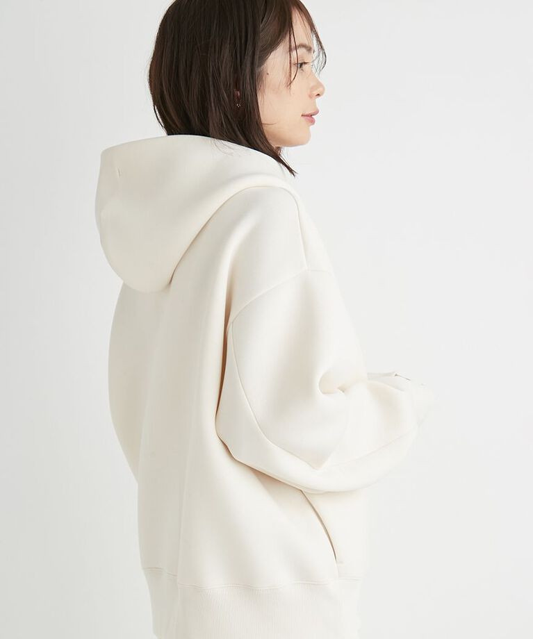emmi atelier「ジップアップダンボールフーディー」|パーカー|