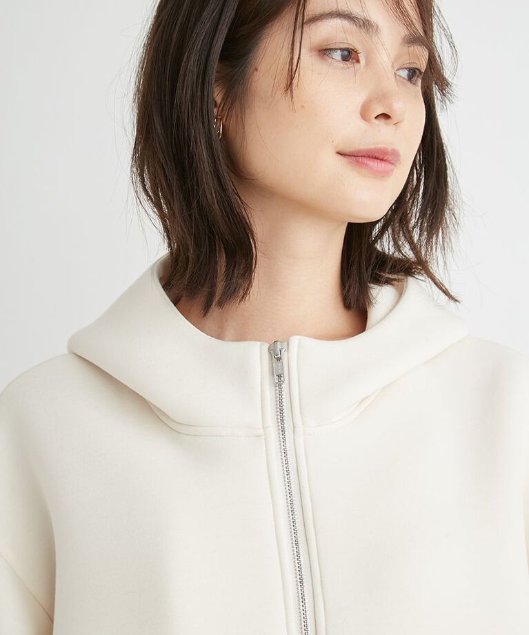 emmi atelier「ジップアップダンボールフーディー」|パーカー|