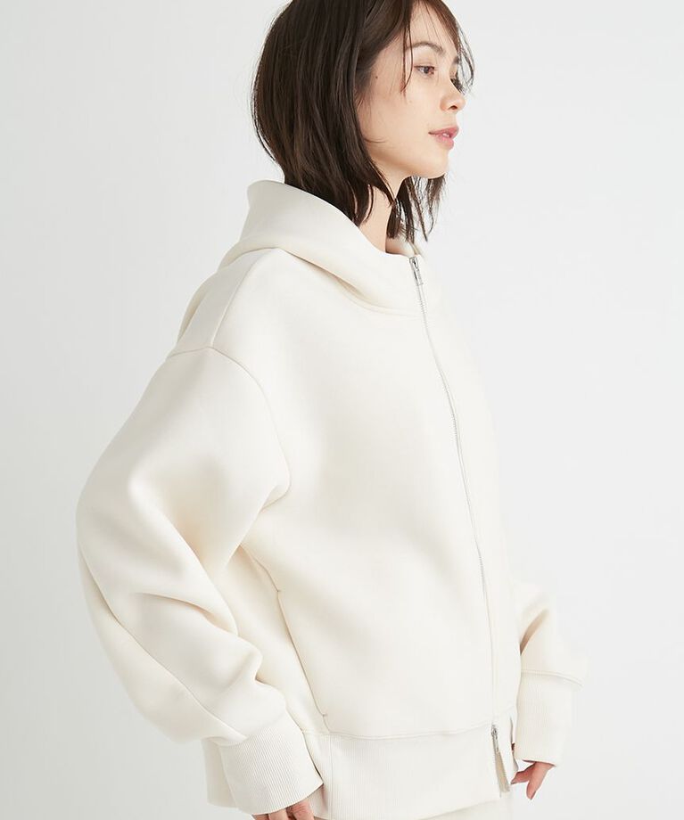 emmi atelier「ジップアップダンボールフーディー」|パーカー|