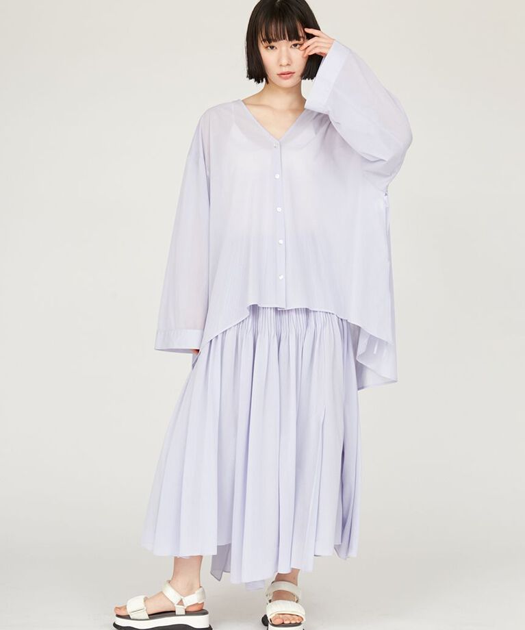 emmi atelier「シアーピンタックフレアスカート」|スカート|