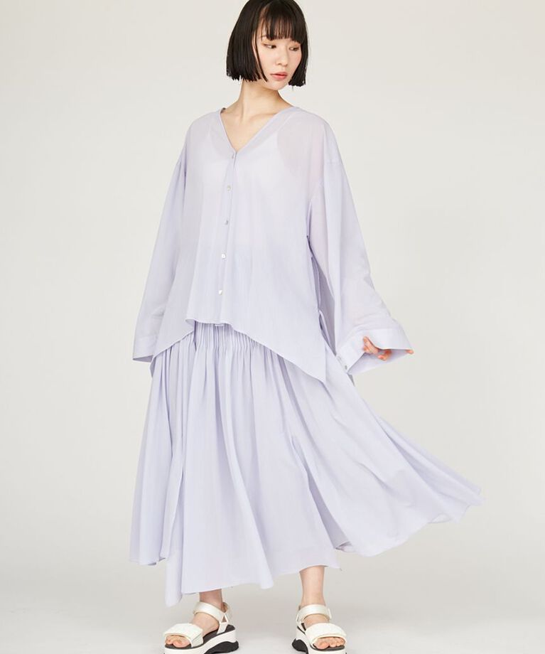 emmi atelier「シアーピンタックフレアスカート」|スカート|
