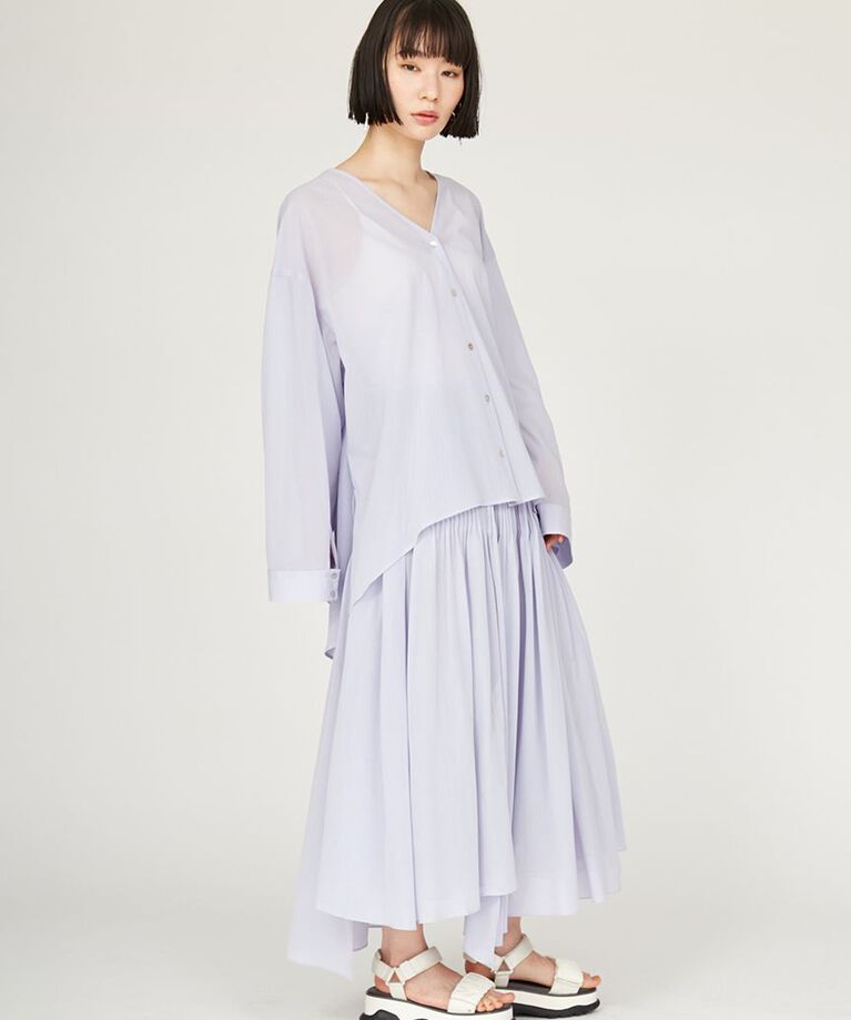 emmi atelier「シアーピンタックフレアスカート」|スカート|