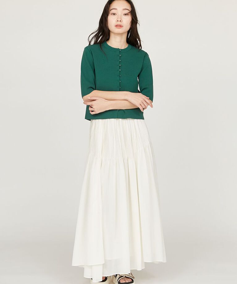 emmi atelier「シアーピンタックフレアスカート」|スカート|