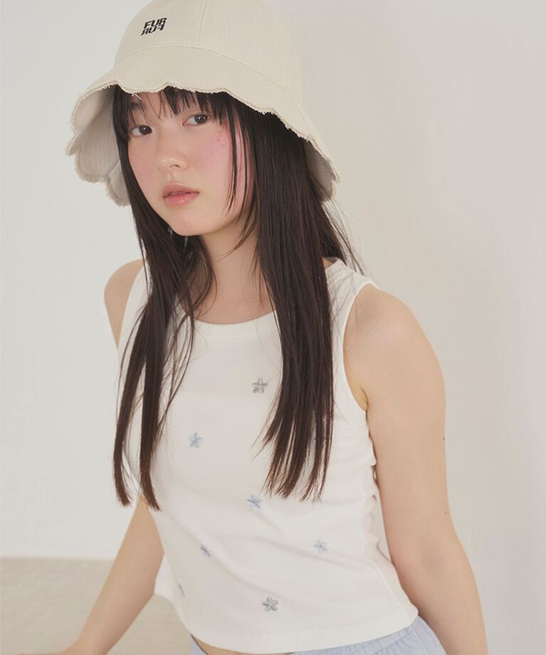 FURFUR「ミニフラワー刺繍タンクトップ」|タンクトップ|