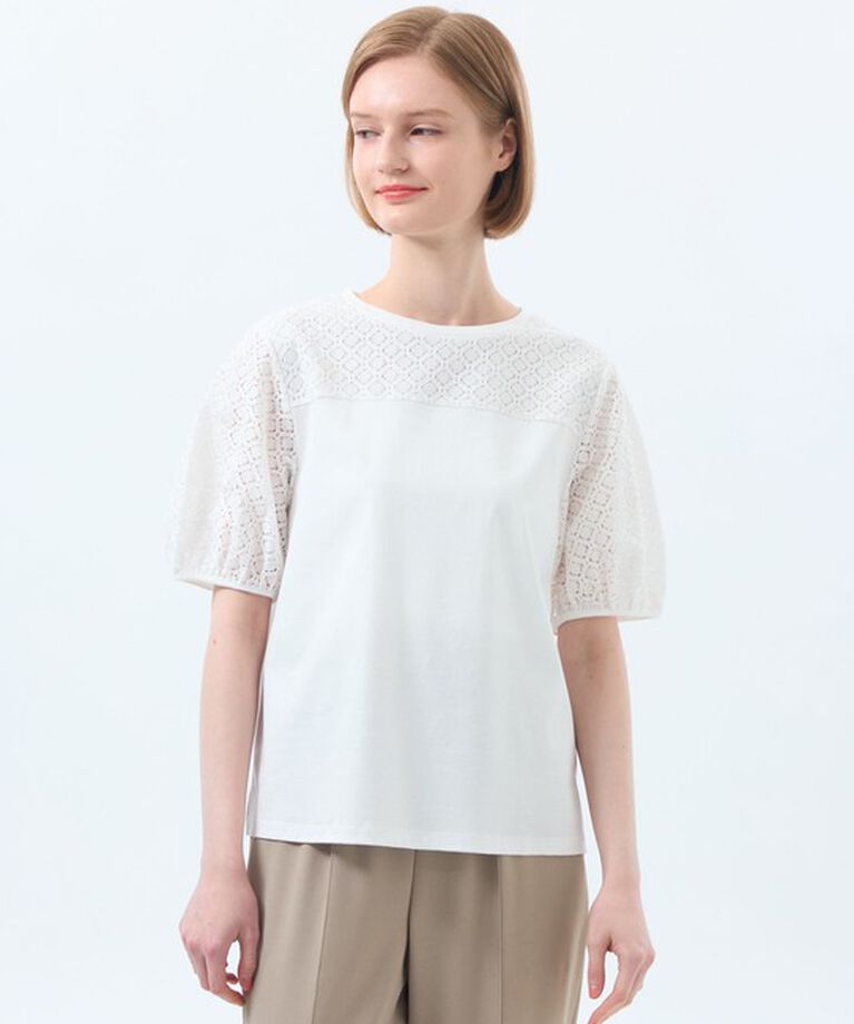 MACKINTOSH PHILOSOPHY「レースコンビカットソー」|Tシャツ・カットソー|オフホワイト