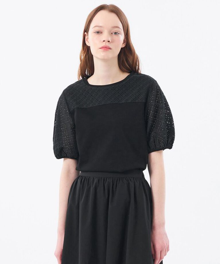 MACKINTOSH PHILOSOPHY「レースコンビカットソー」|Tシャツ・カットソー|ブラック