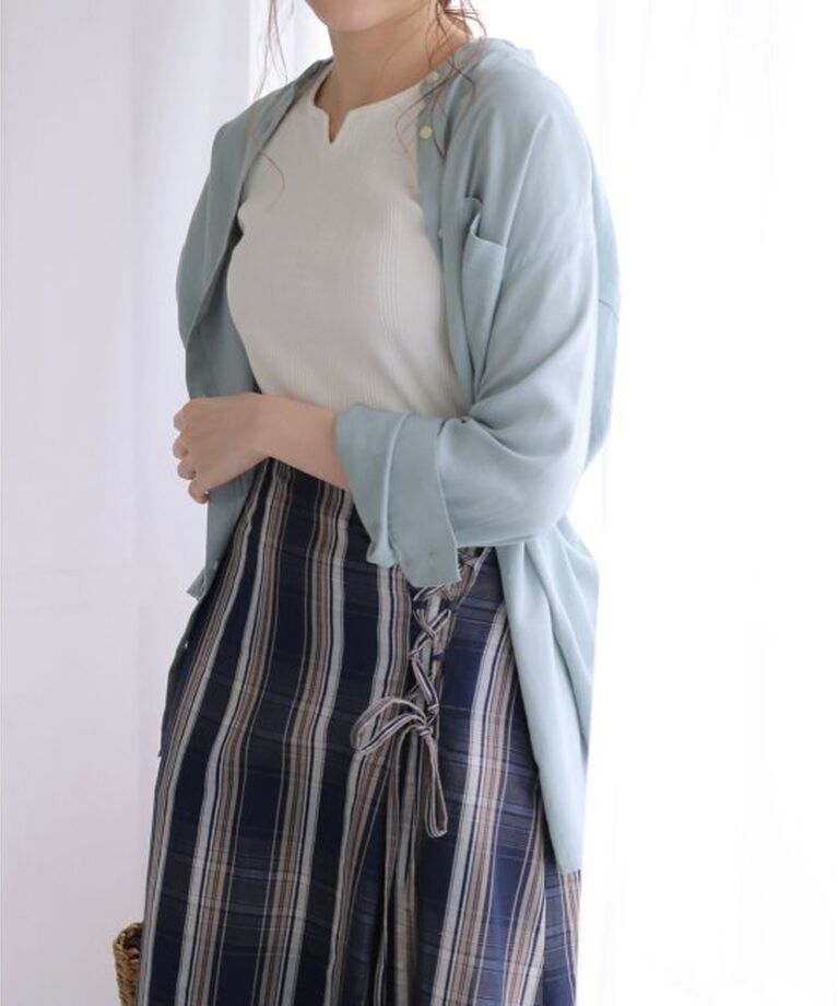 ikka「ノルマンディリネンレースアップスカート」|スカート|