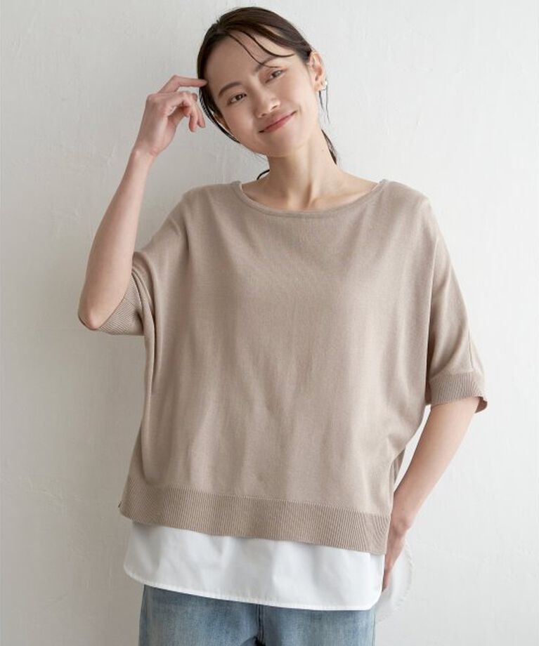 ikka「【2点セット】ドルマンニットアンサンブル」|ニット・セーター|