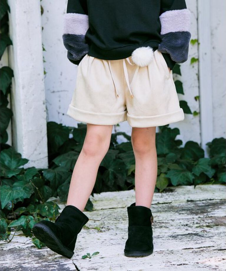 ikka kids「フェイクスエードポンポン付きハーフパンツ（120~160cm）」|その他|
