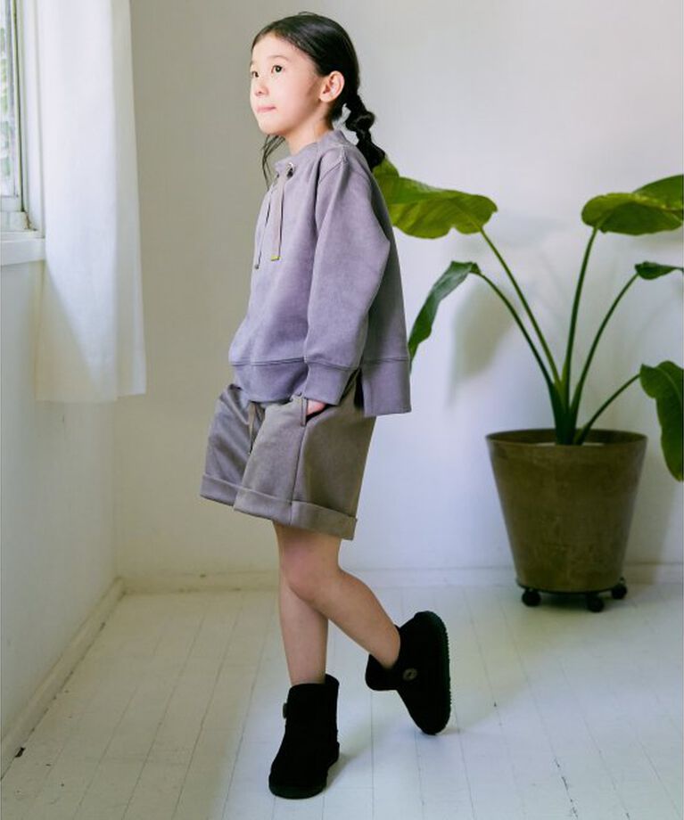 ikka kids「フェイクスエードポンポン付きハーフパンツ（120~160cm）」|その他|
