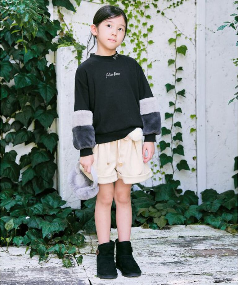ikka kids「フェイクスエードポンポン付きハーフパンツ（120~160cm）」|その他|