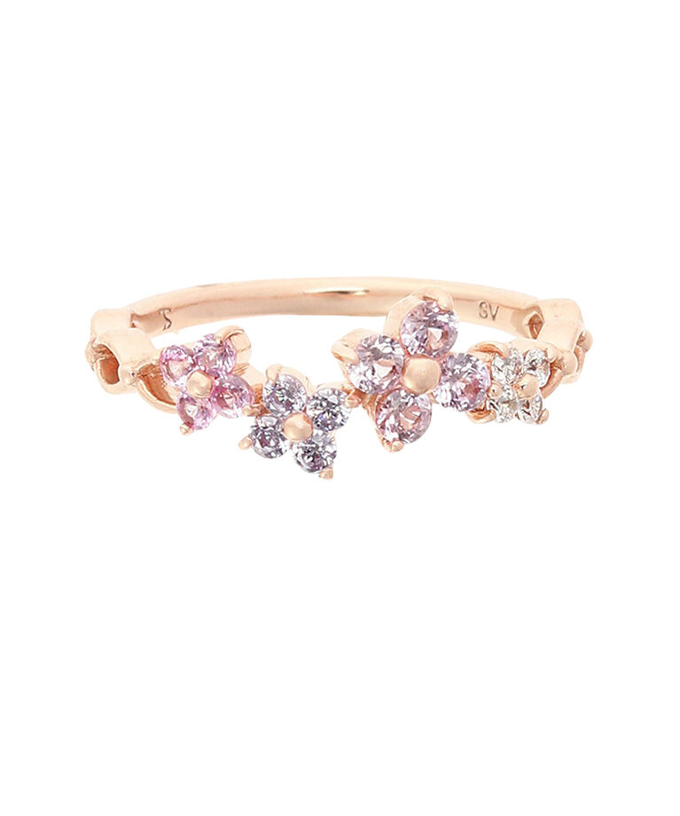 Samantha Tiara「フラワーモチーフバンド　グラデーション リング」|リング|SILVER PGﾒｯｷ