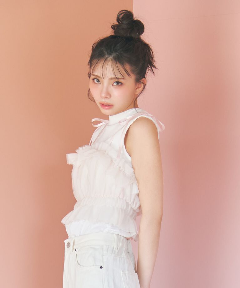 REDYAZEL「チュールビスチェｘノースリカットソー」|Tシャツ・カットソー|