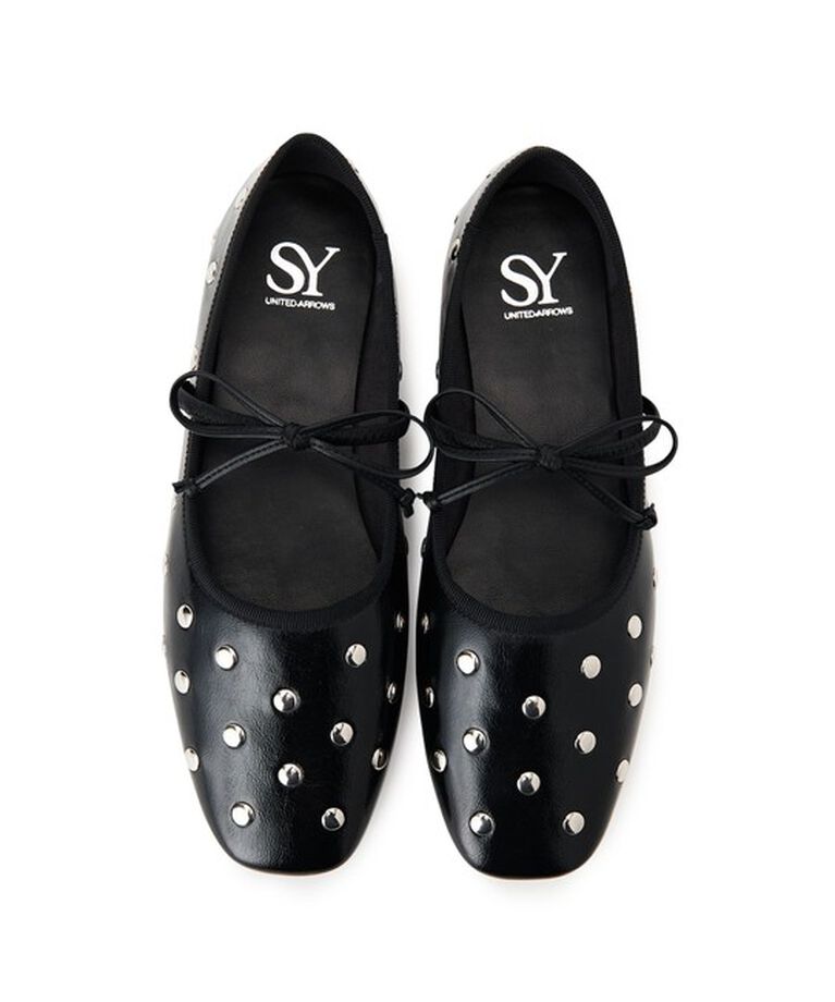 SY UNITED ARROWS「＜SY＞マルチドットバレエ フラット10●↑」|バレエシューズ|BLACK