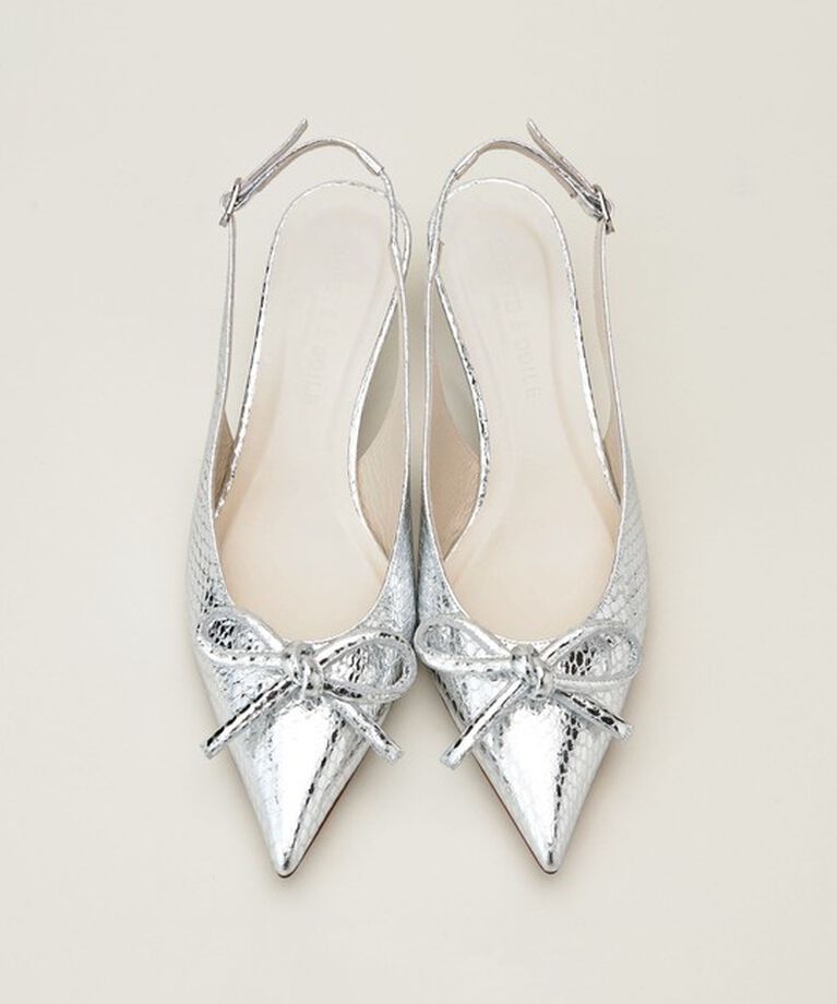 ODETTE E ODILE「プランプリボンバックベルト パンプス45↑」|パンプス|SILVER