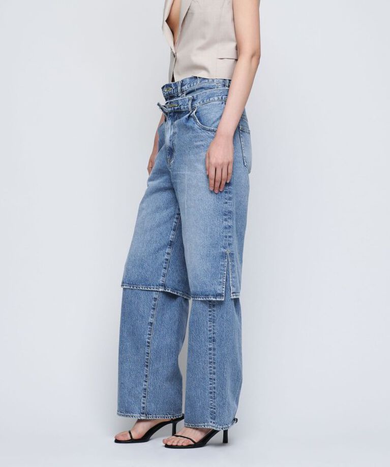 AEWEN MATOPH「＜AEWEN MATOPH＞デニム スリット ハーフパンツ」|デニム|