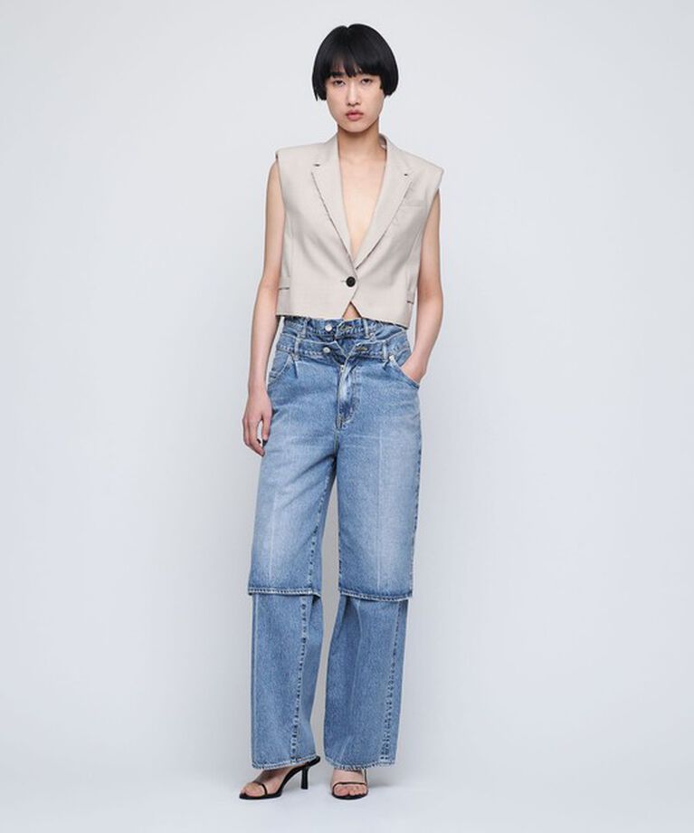 AEWEN MATOPH「＜AEWEN MATOPH＞デニム スリット ハーフパンツ」|デニム|