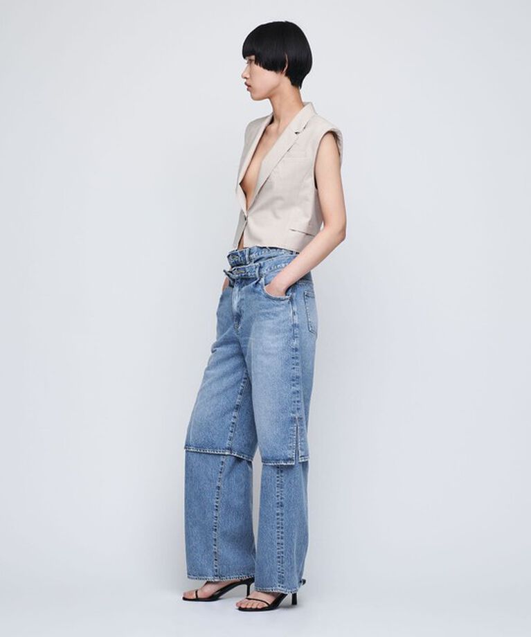 AEWEN MATOPH「＜AEWEN MATOPH＞デニム スリット ハーフパンツ」|デニム|