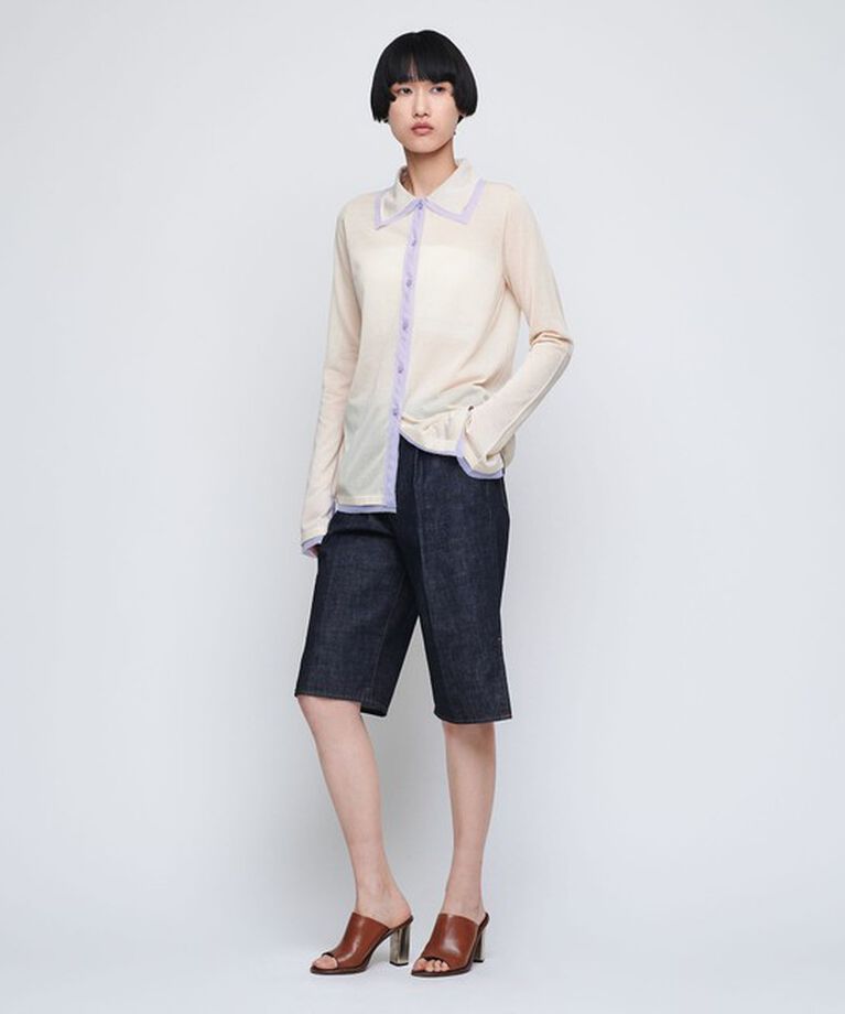 AEWEN MATOPH「＜AEWEN MATOPH＞デニム スリット ハーフパンツ」|デニム|